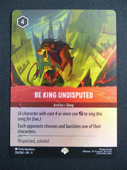 Be King Undisputed 216/204 Epic Foil - Lorcana Card #27T
