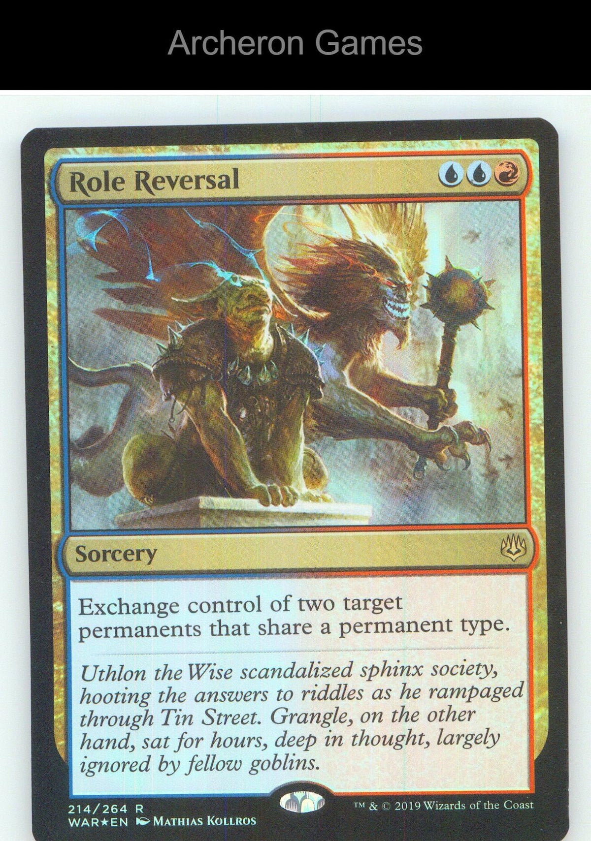 Role Reversal WAR 214 R MTG Card NM/EX+ Foil