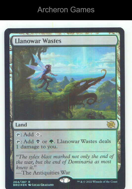 Llanowar Wastes BRO 264 R MTG Card NM/EX+ Foil