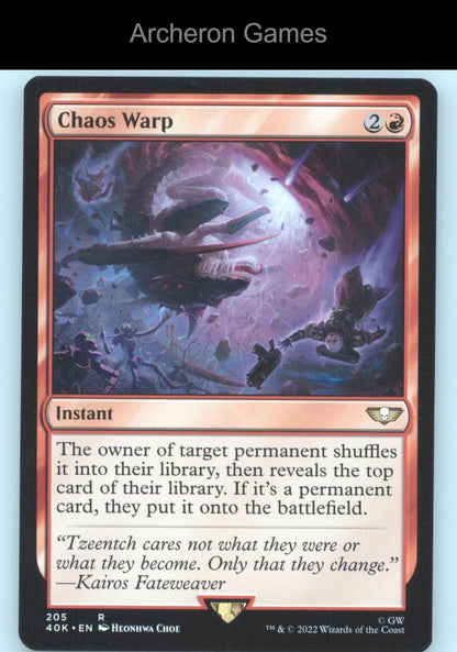 Chaos Warp 205 R MTG Card Universes Beyond: Warhammer 40,000
