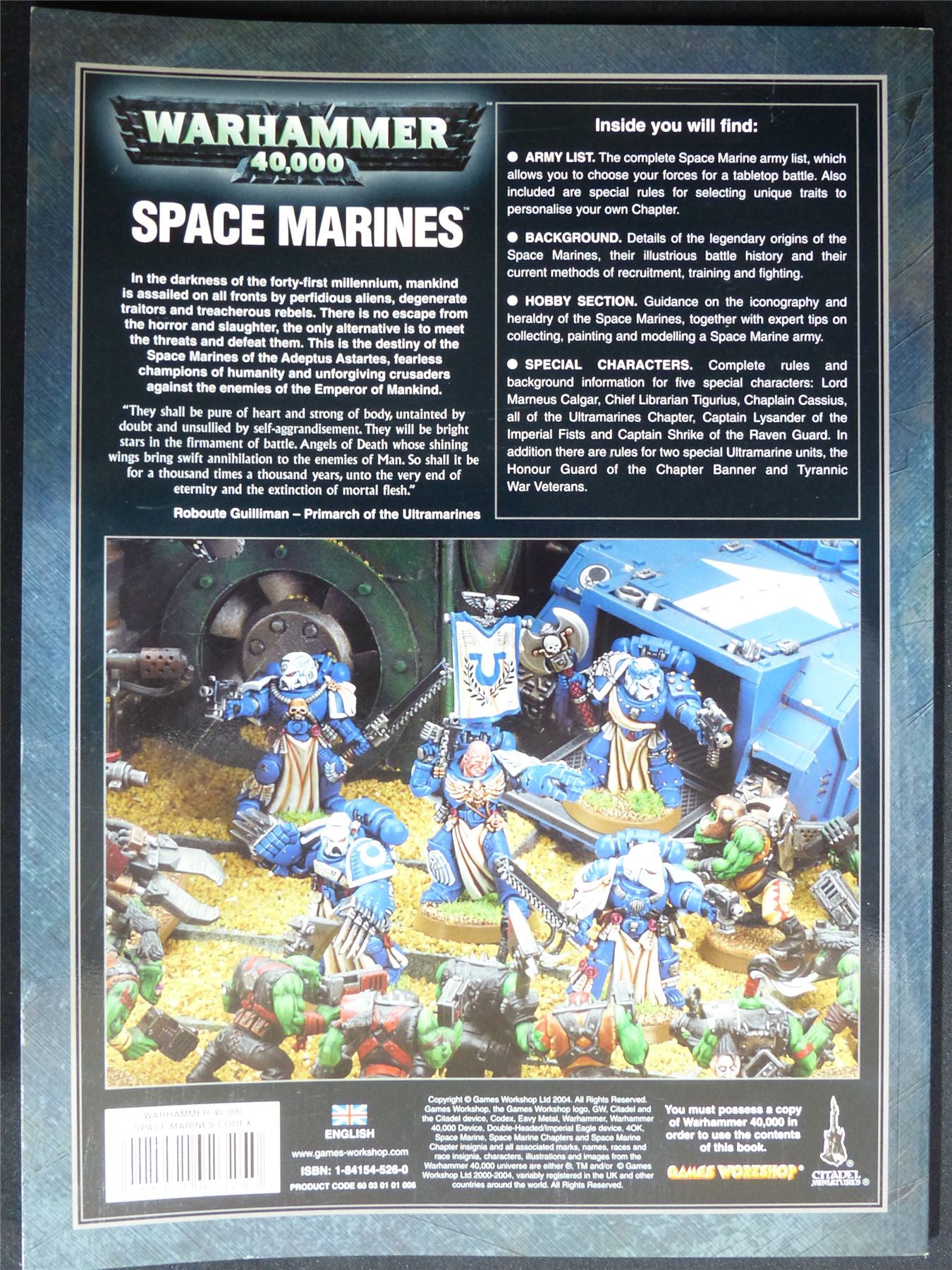 Space Marines 4th Edition Codex 2004 Softback - Warhammer 40K #1OU
