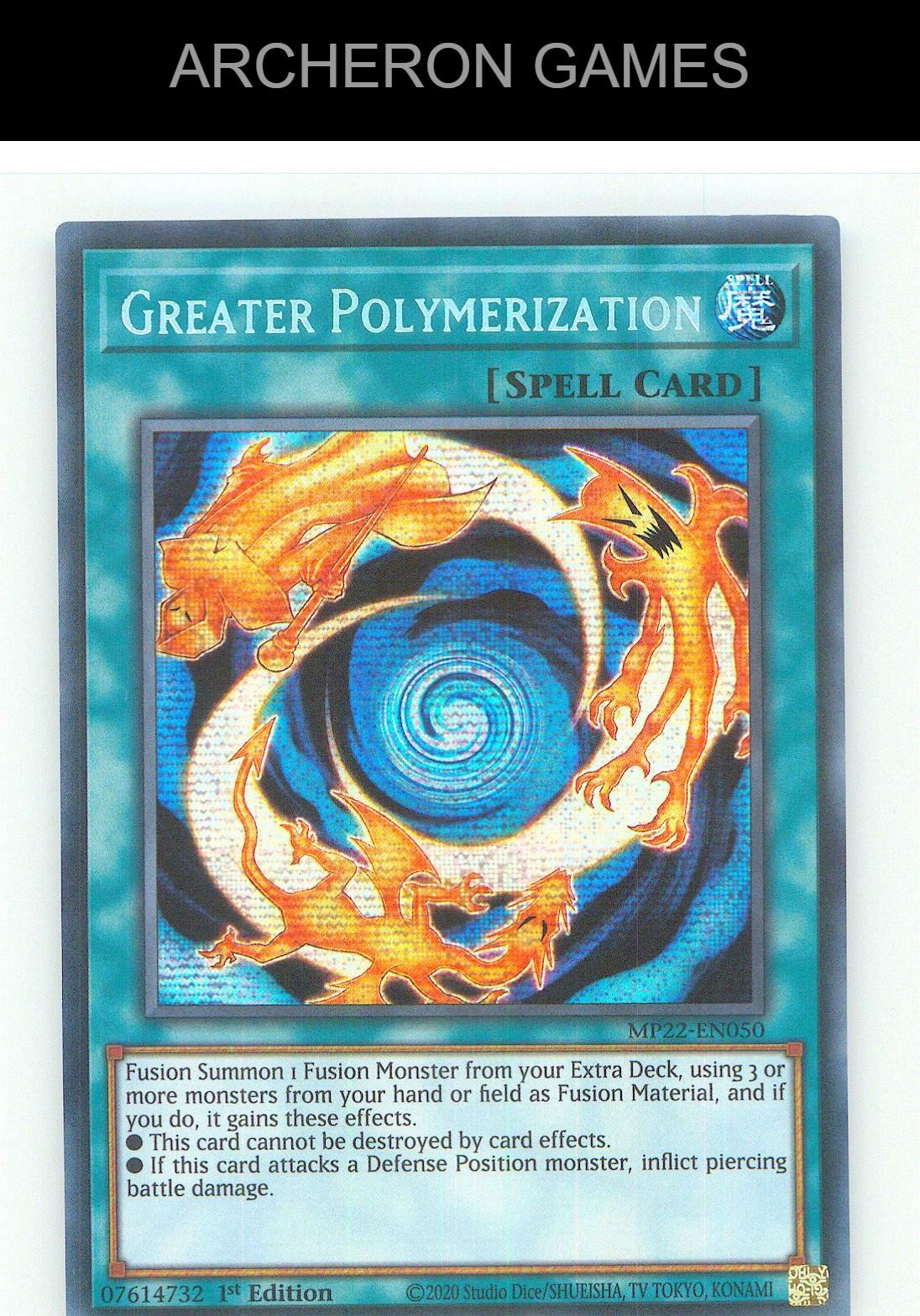 Greater Polymerization Prismatic Secret Rare YUGIOH Card 1st Edition