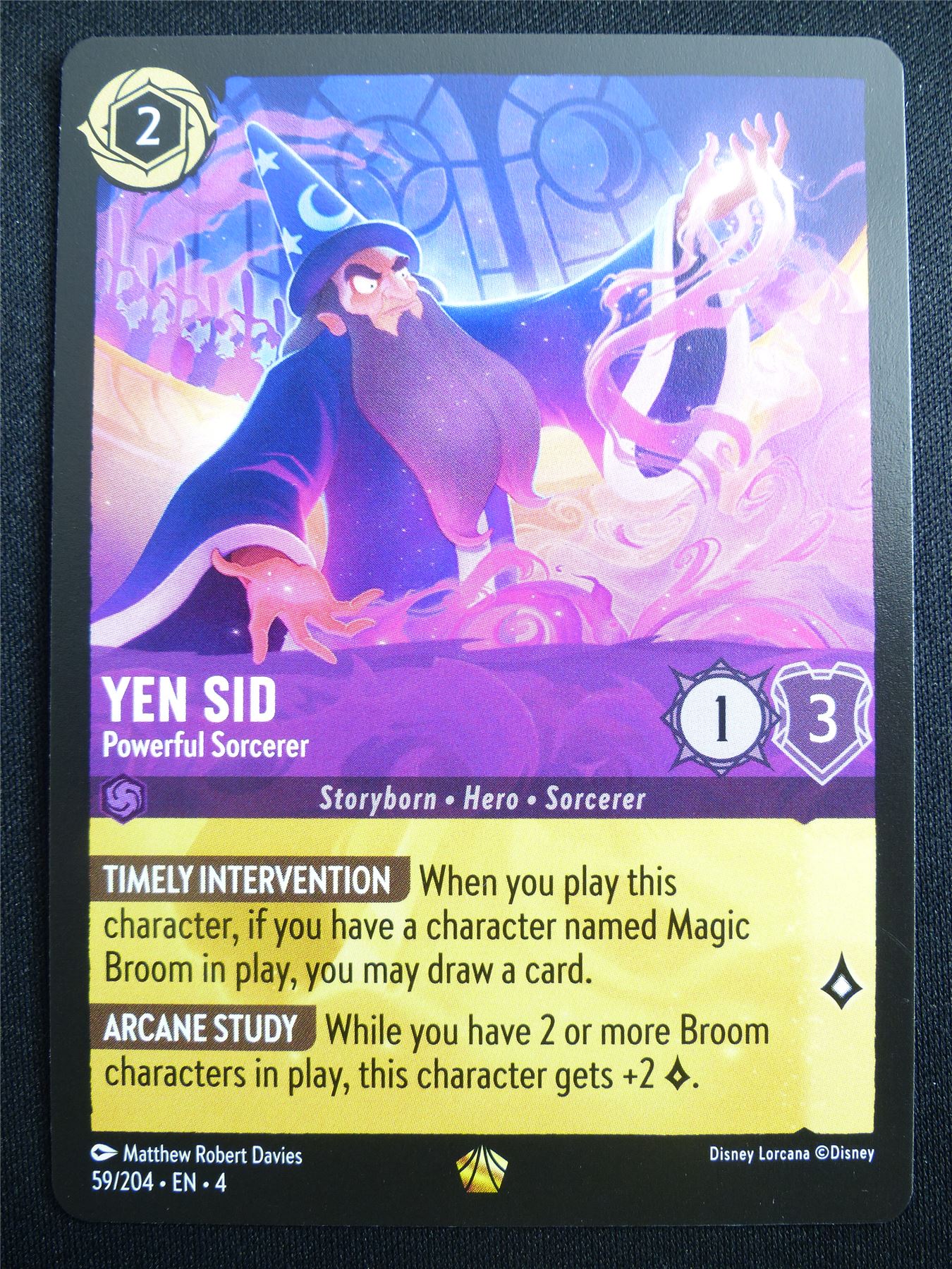 Yen Sid Powerful Sorcerer 59/204 - Lorcana Card #4FI