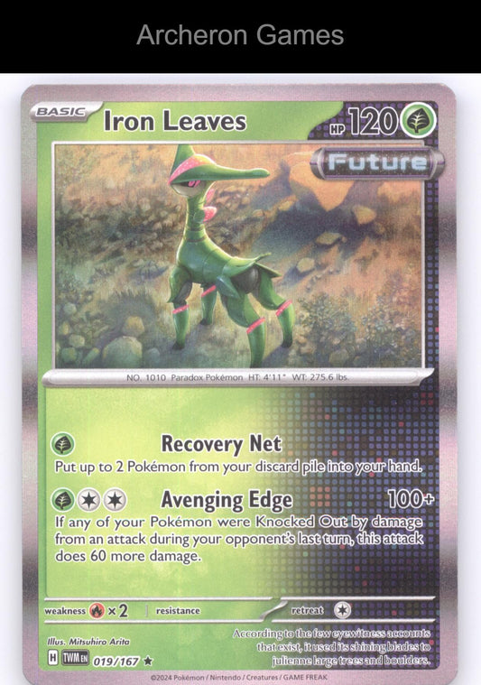 Pokemon Card Iron Leaves TWM 019/167 R Twilight Masquerade Holo