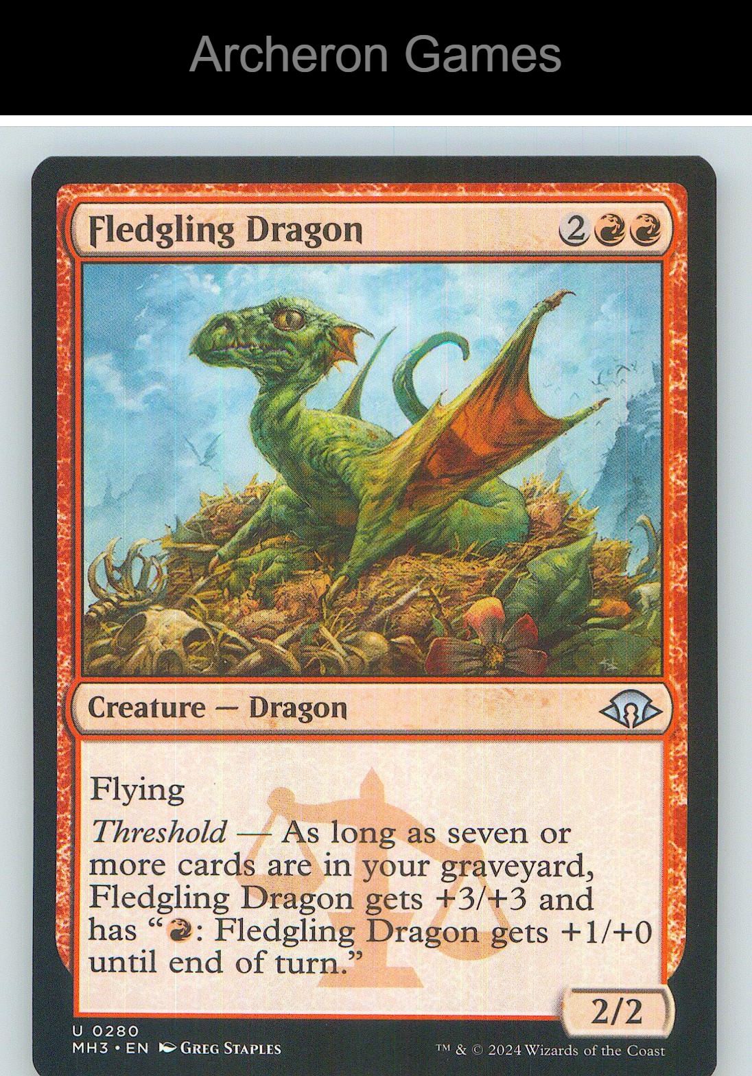 Fledgling Dragon MH3 280 UC MTG Card NM/EX+