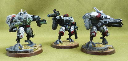 XV8 Crisis Battlesuit Team painted - Tau Empire - Warhammer 40K #1QA