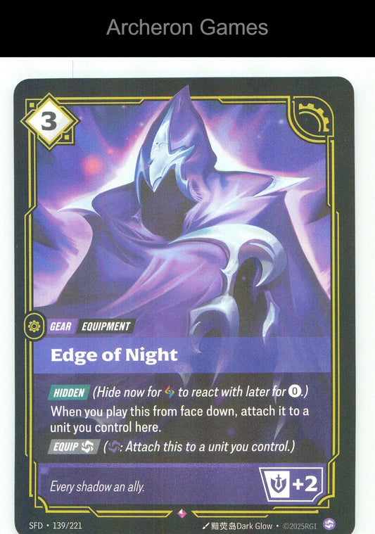 Edge of Night SFD 139/221 R Spiritforged Riftbound Card Foil