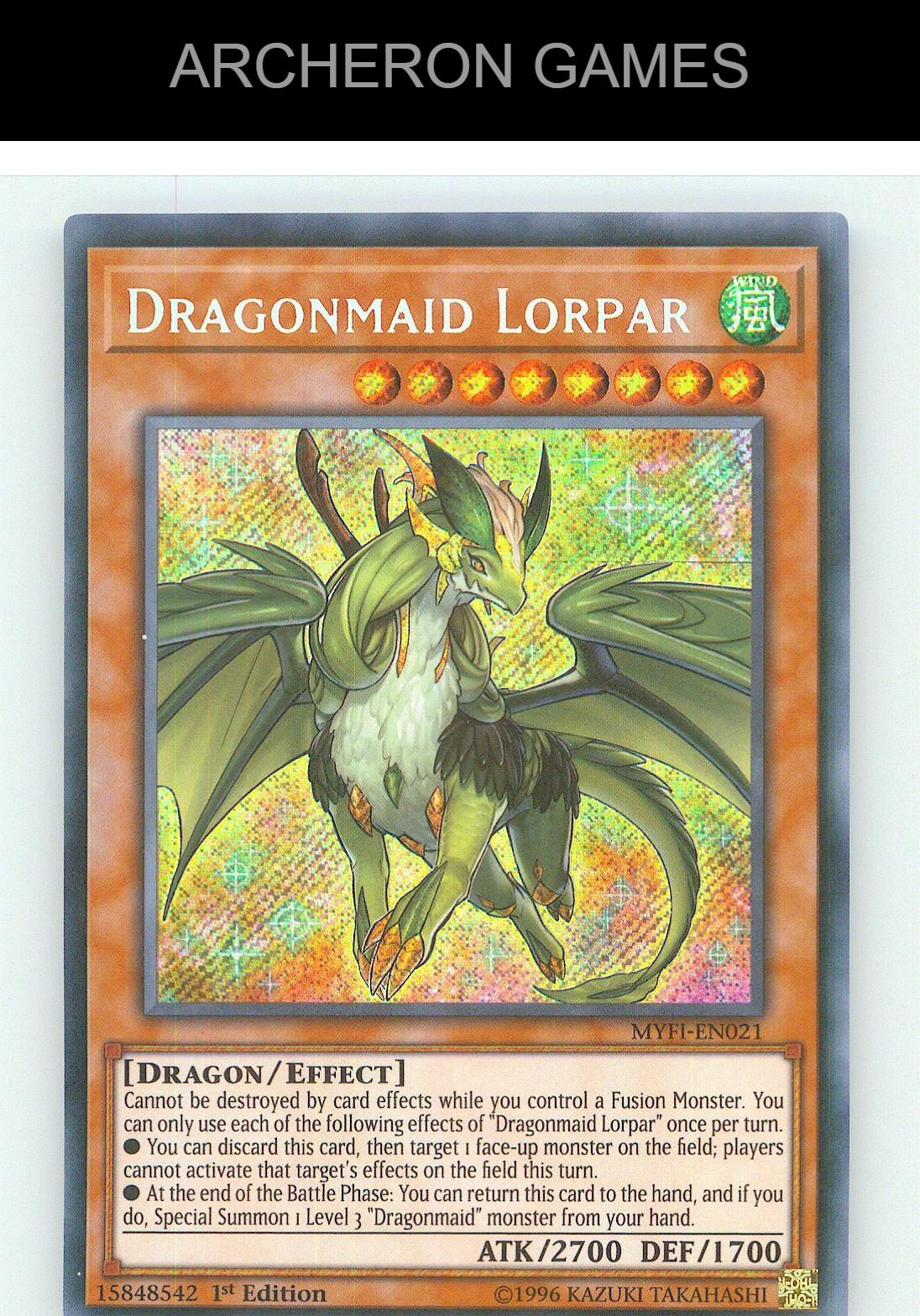 Dragonmaid Lorpar SEC YUGIOH Card 1st Edition