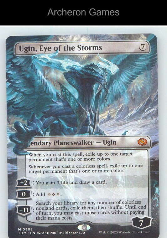 Ugin, Eye of the Storms (Borderless) TDM 382 Mythic MTG Card NM/EX+