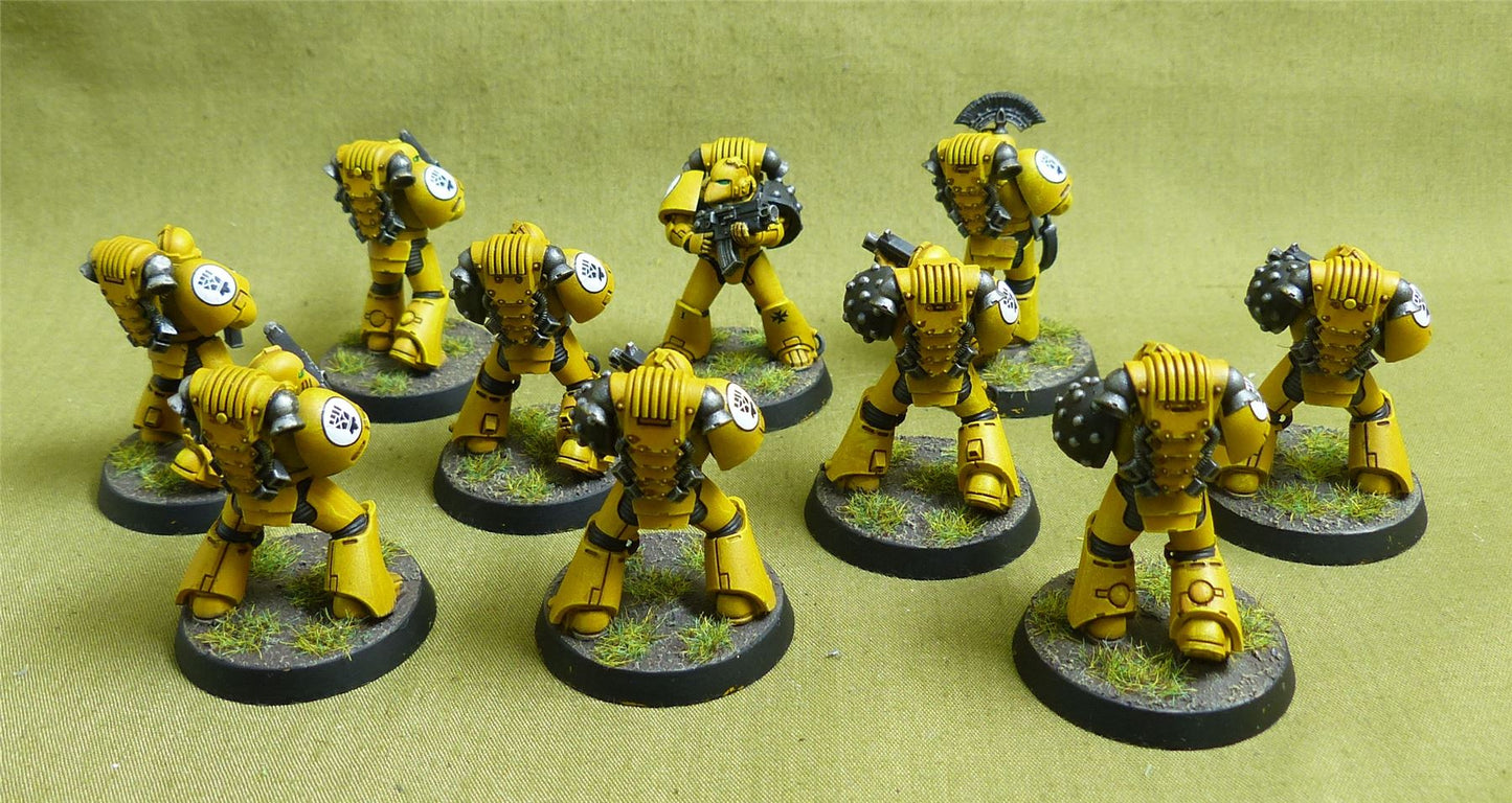 MKVI Tactical Squad set of 10 painted - Imperial Fists - Warhammer Horus Heresy #2N7