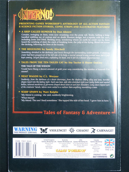 Inferno! Tales of Fantasy and Adventure #35 - Games Workshop Black Library Publication #1OB