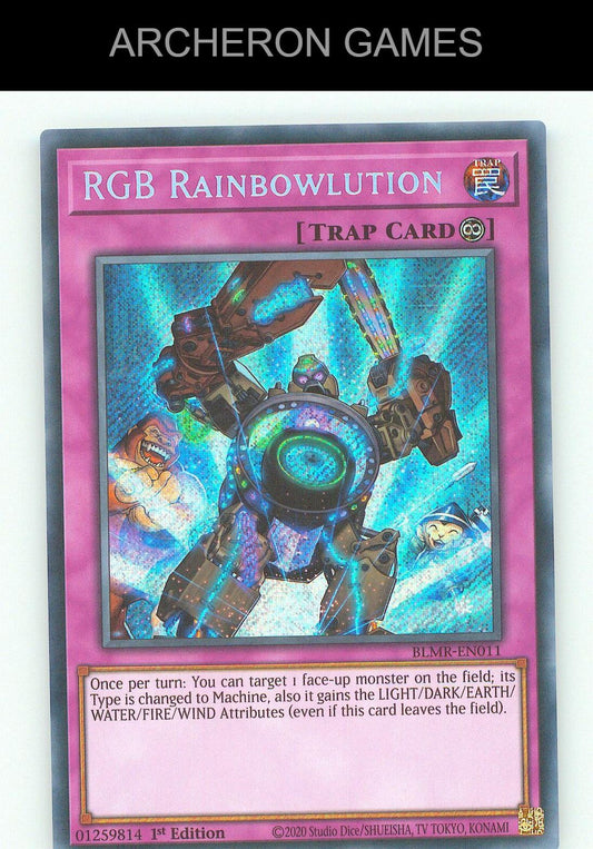 RGB Rainbowlution SEC YUGIOH Card