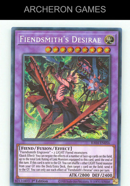 Fiendsmith's Desirae (Secret Rare) SEC YUGIOH Card