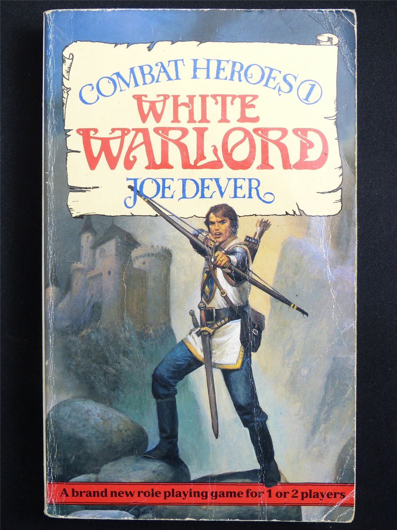 Combat Heroes: White Warlord by Joe Dever 1st ed - Vintage Adventure Novel Softback #M6