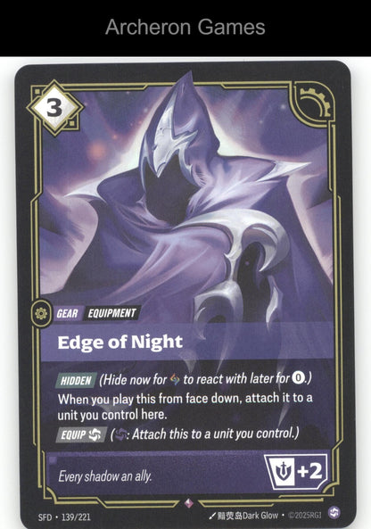 Edge of Night SFD 139/221 R  Card Spiritforged