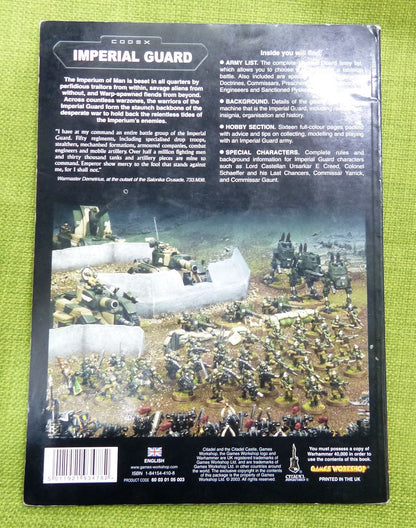 Imperial Guard Codex 2003 Softback Book - Warhammer AoS 40k #94
