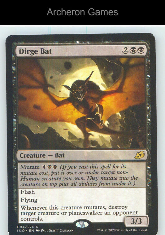 Dirge Bat IKO 84 R MTG Card NM/EX+