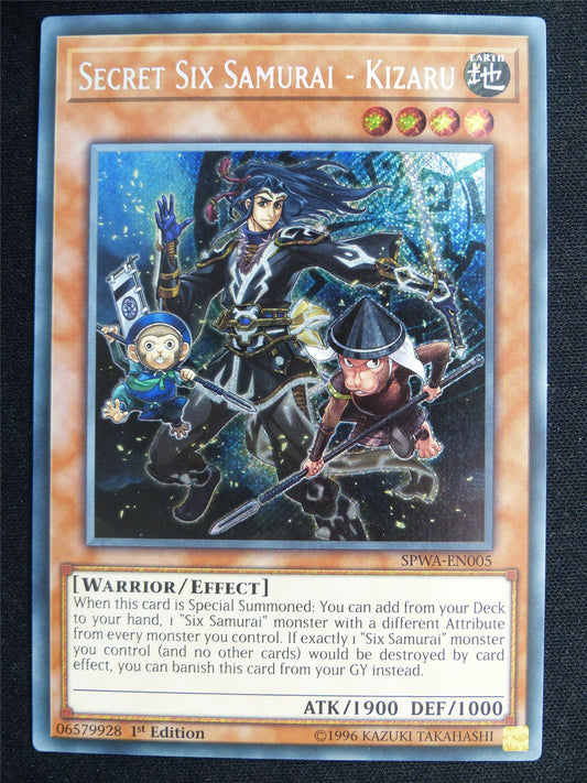 Secret Six Samurai - Kizaru SPWA Secret Rare - 1st ed Yugioh Card #4SL