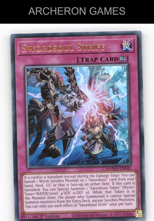 Swordsoul Strife Ultra Rare YUGIOH Card