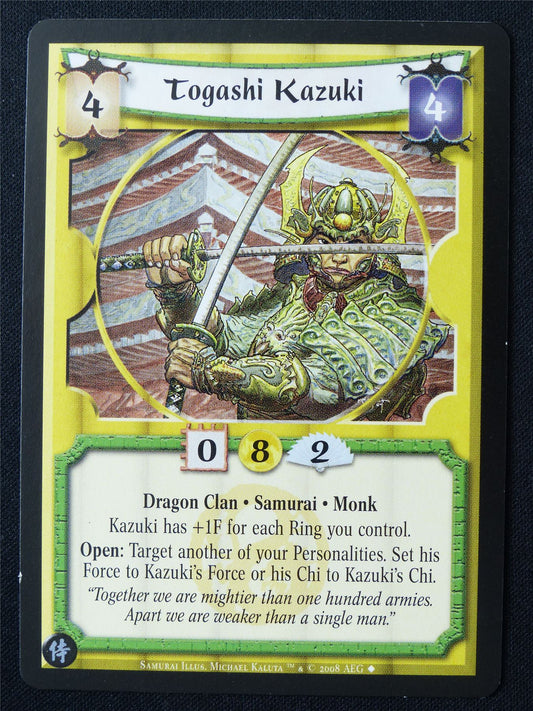 Togashi Kazuki - Sam - Legend of the Five Rings L5R Card #10Z