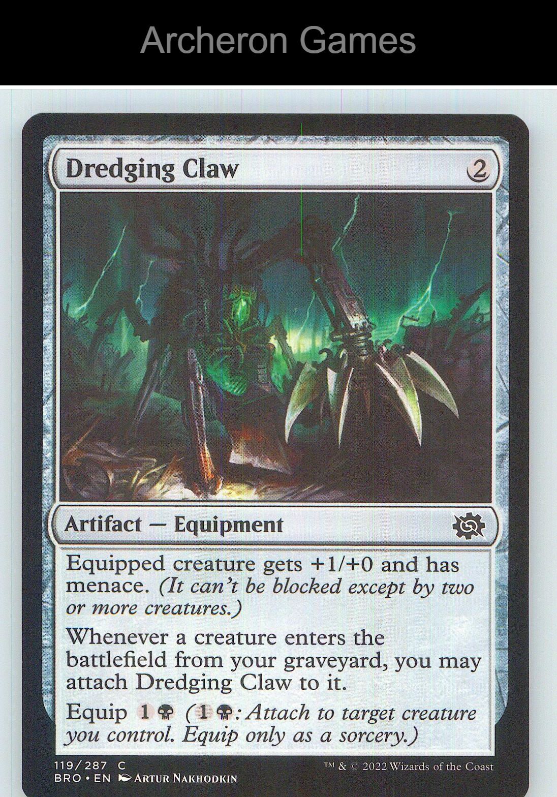 Dredging Claw BRO 119 C MTG Card NM/EX+