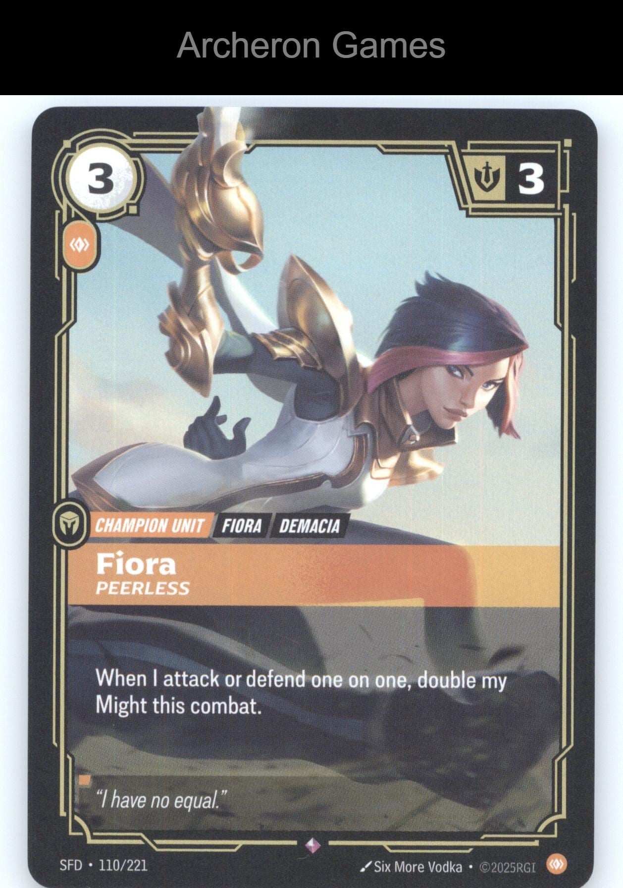 Fiora - Peerless SFD 110/221 R  Card Spiritforged