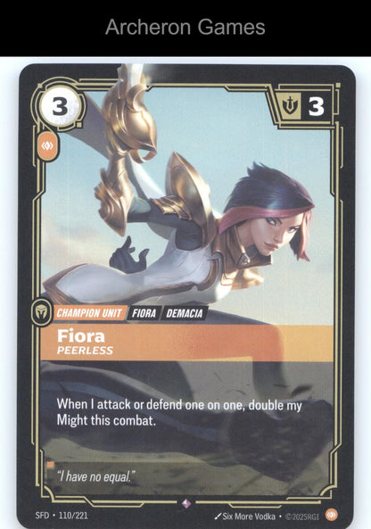 Fiora - Peerless SFD 110/221 R  Card Spiritforged
