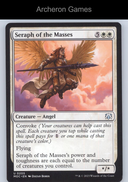 Seraph of the Masses 205 UC MTG Card Commander: March of the Machine