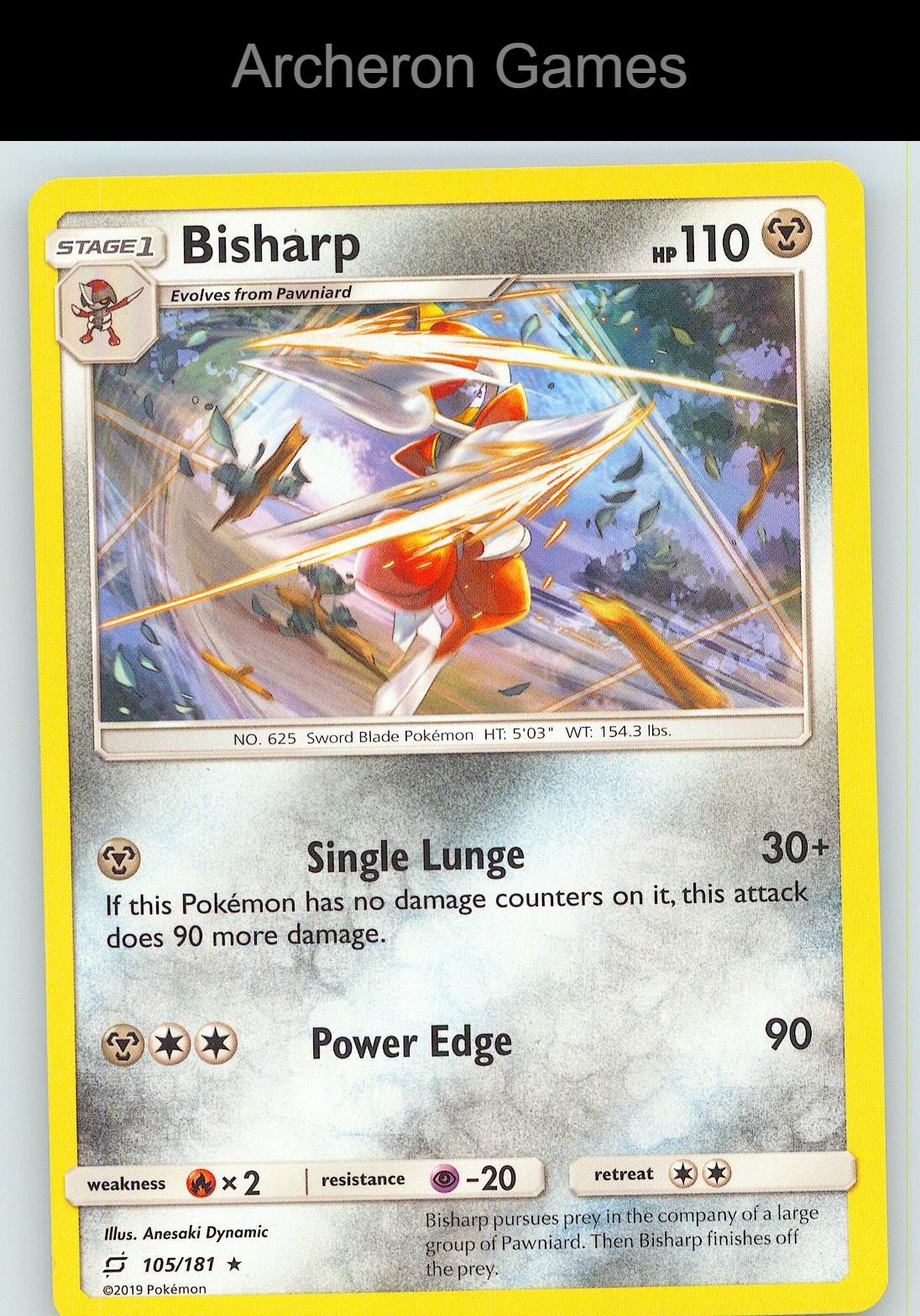Pokemon Card Bisharp TEU 105/181 R Team Up