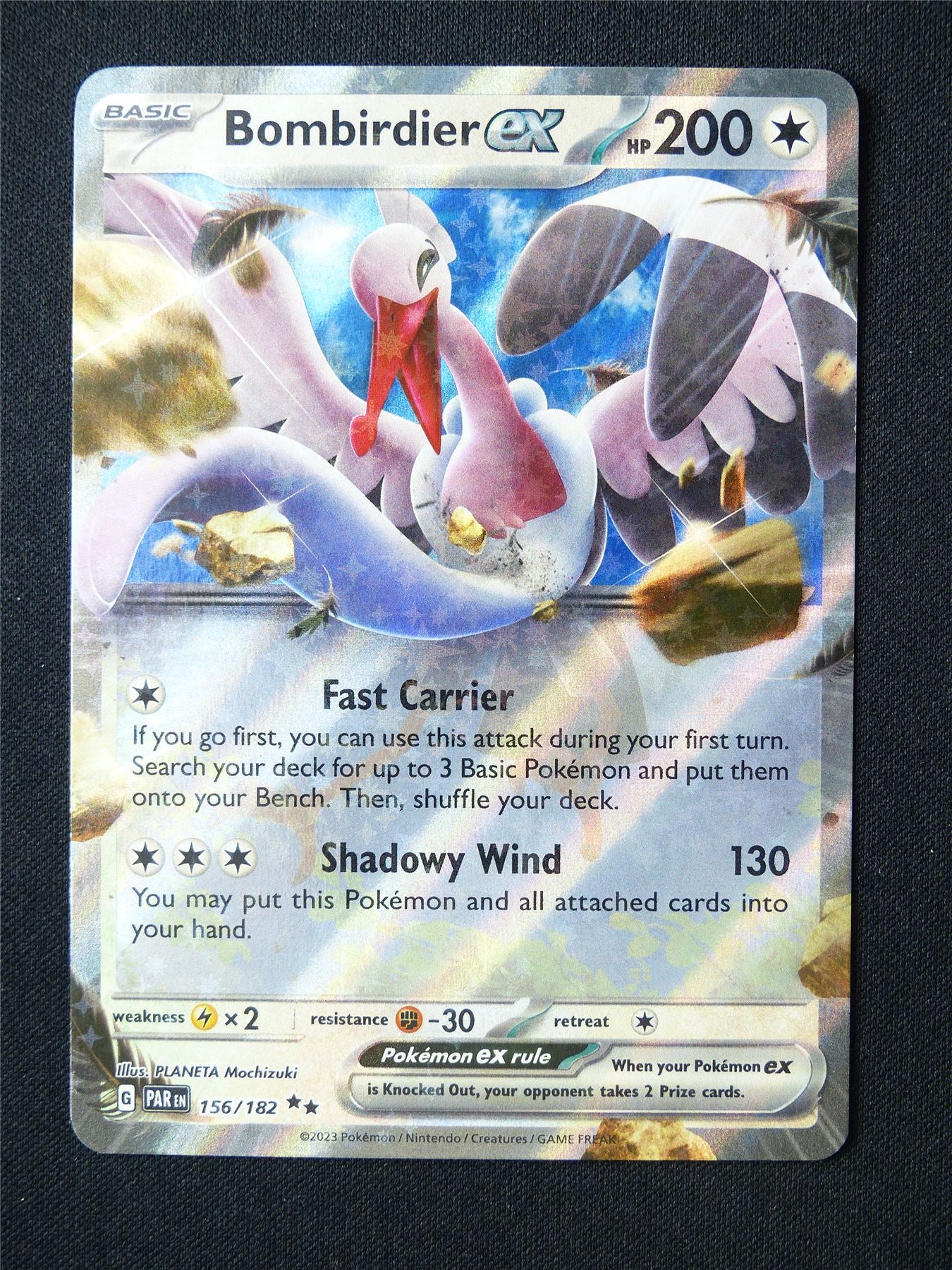 Bombirdier EX 156/182 Holo - Pokemon Card #62N