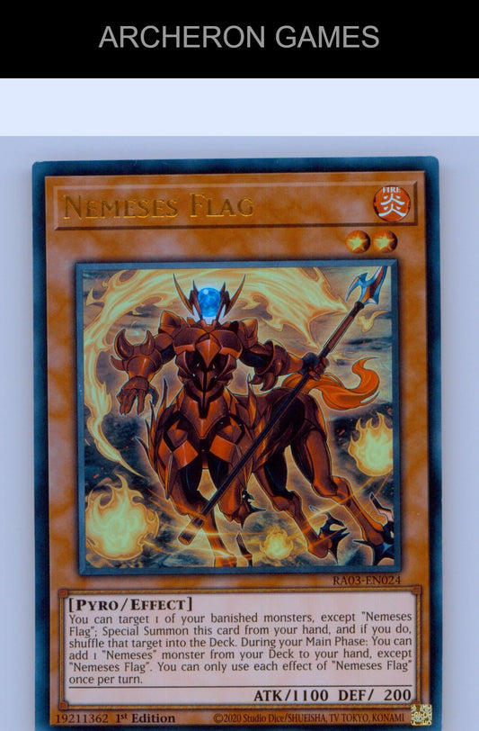 Nemeses Flag (UR) Ultra Rare YUGIOH Card 1st Edition