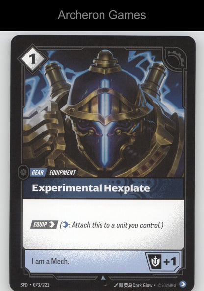 Experimental Hexplate SFD 073/221 UC  Card Spiritforged