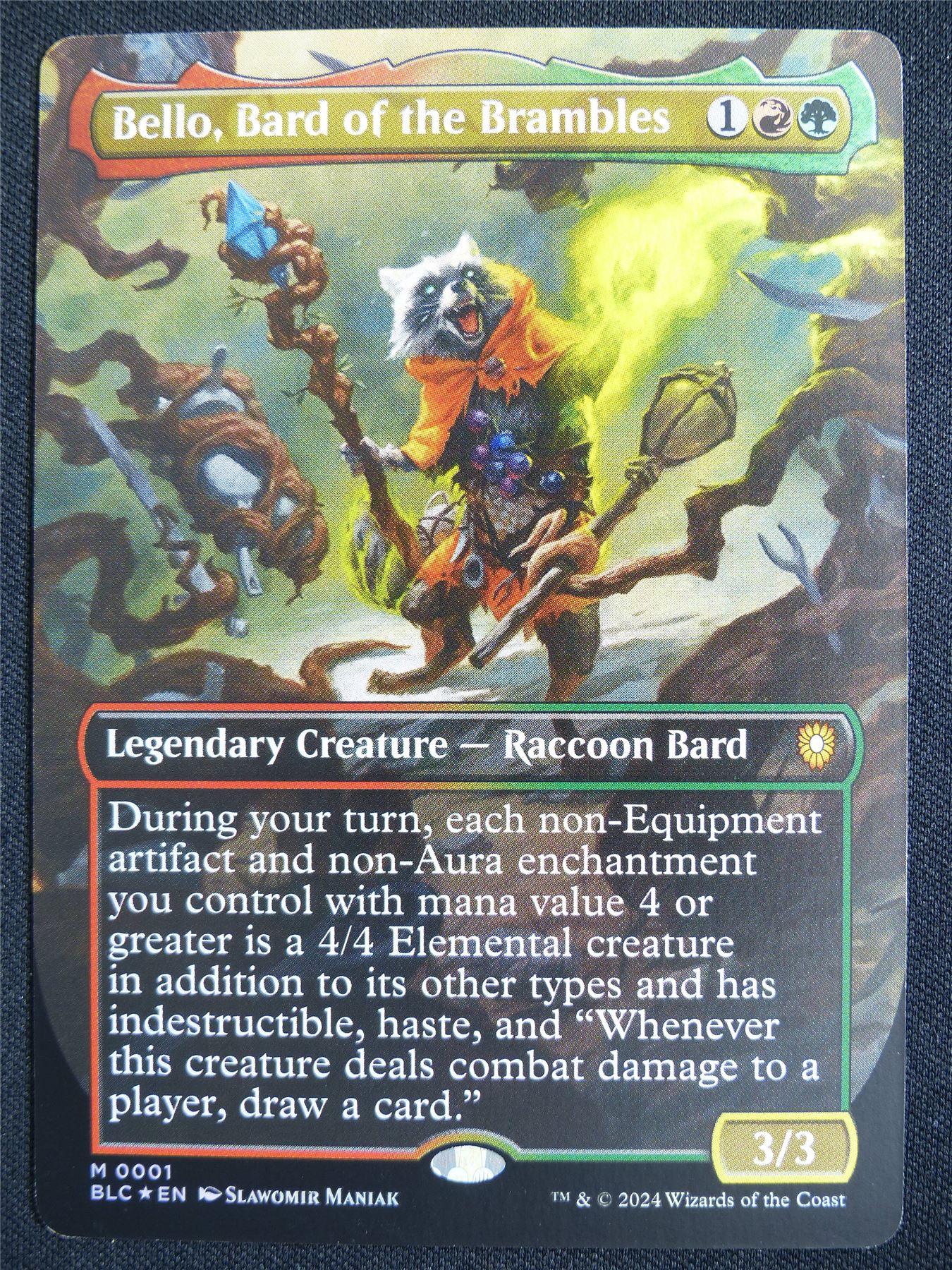 Bello Bard of the Brambles Borderless Foil - BLC - Mtg Card #3H1