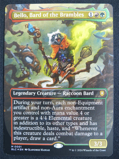 Bello Bard of the Brambles Borderless Foil - BLC - Mtg Card #3H1