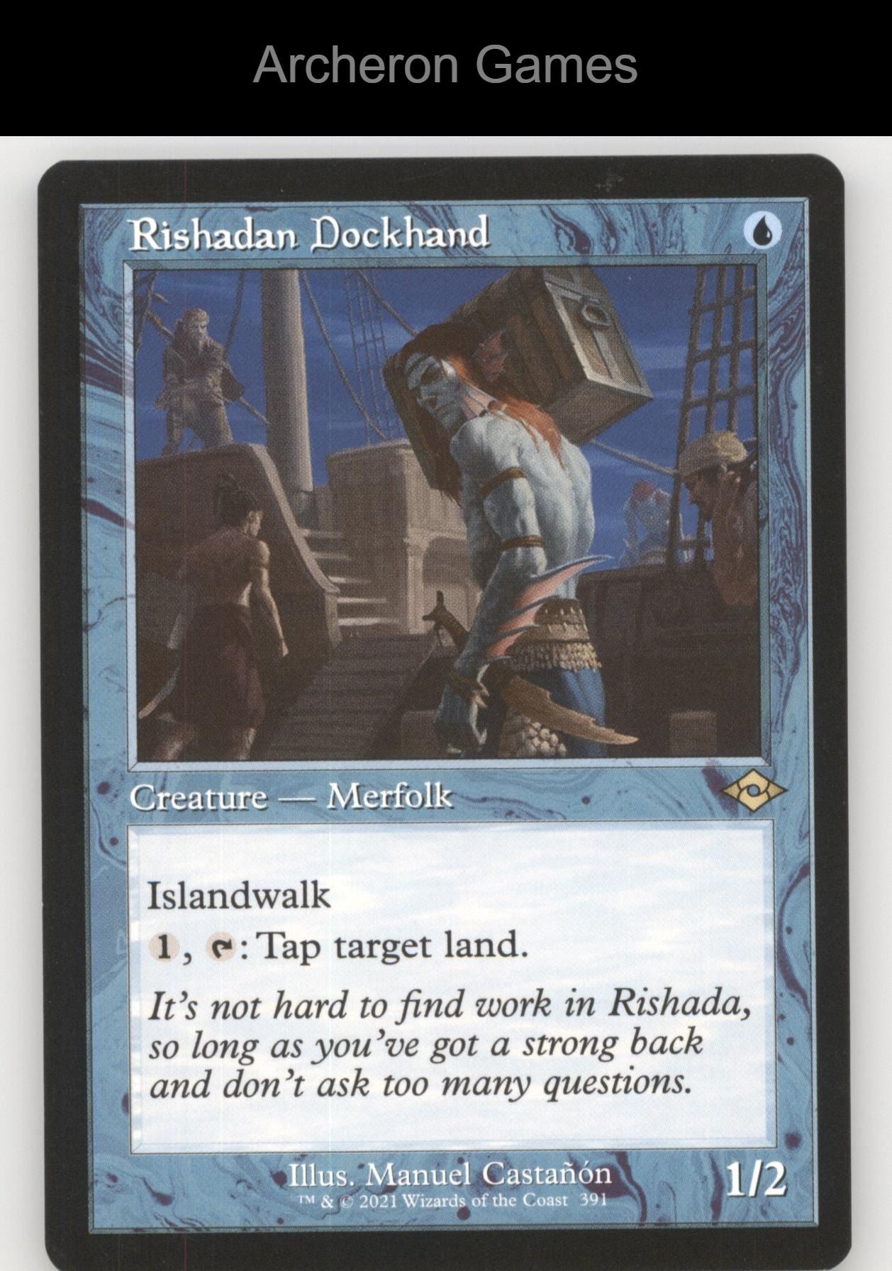 Rishadan Dockhand (Retro Frame) 391 R MTG Card Modern Horizons 2