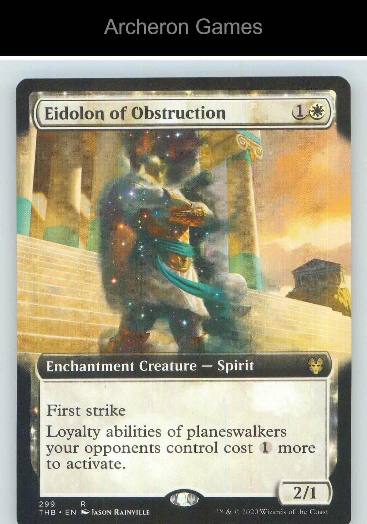 Eidolon of Obstruction (Extended Art) THB 299 R MTG Card NM/EX+