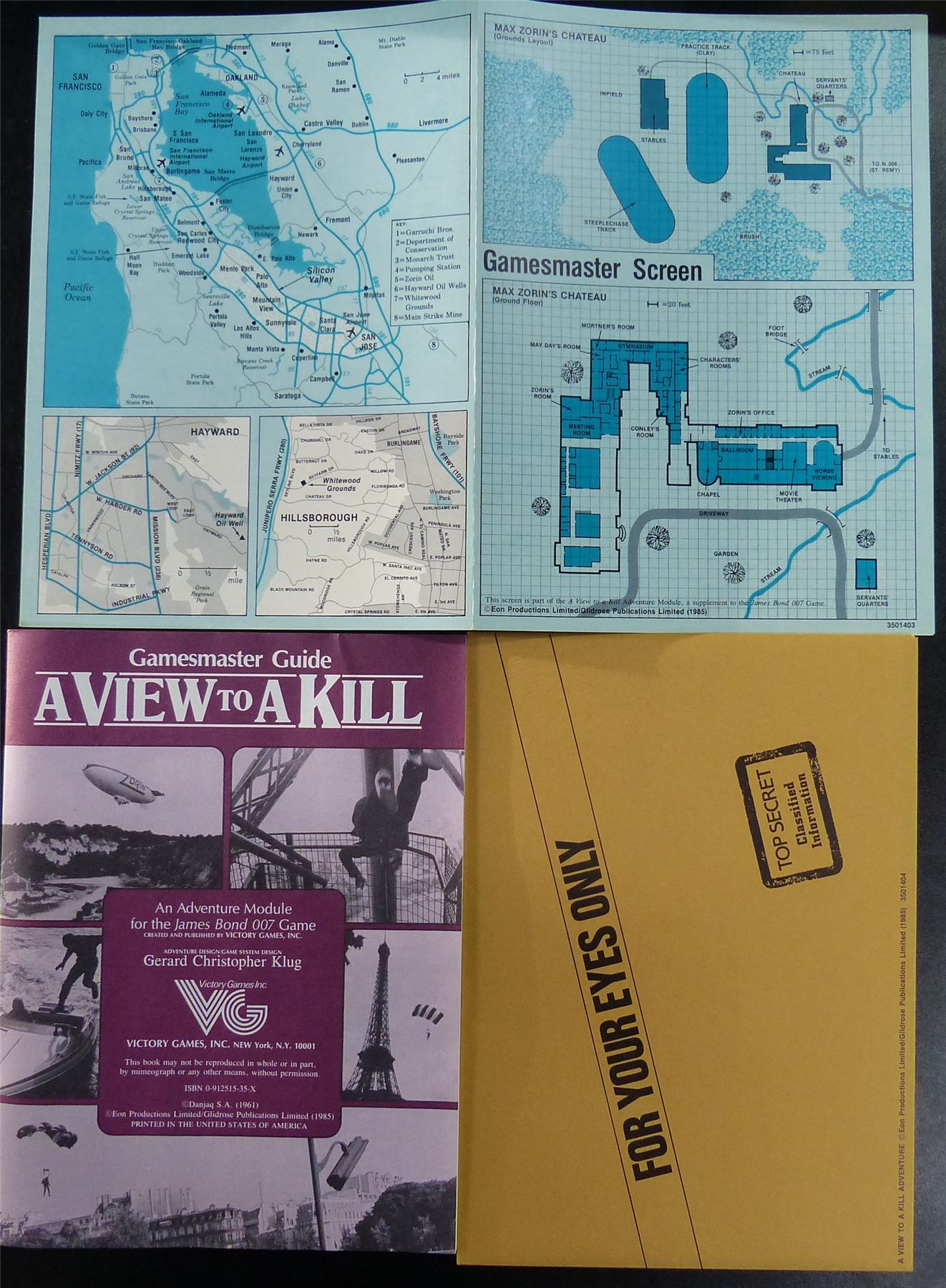 James Bond 007 Roleplaying Game: A View to Kill OOP - Victory Games #227
