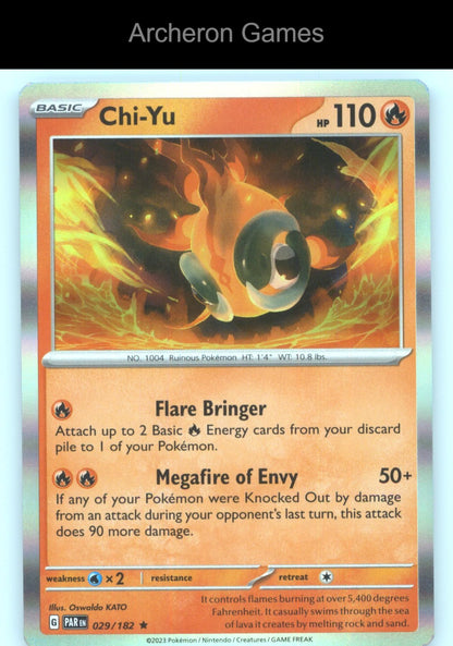 Pokemon Card Chi-Yu PAR 029/182 R Paradox Rift Holo