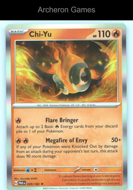 Pokemon Card Chi-Yu PAR 029/182 R Paradox Rift Holo