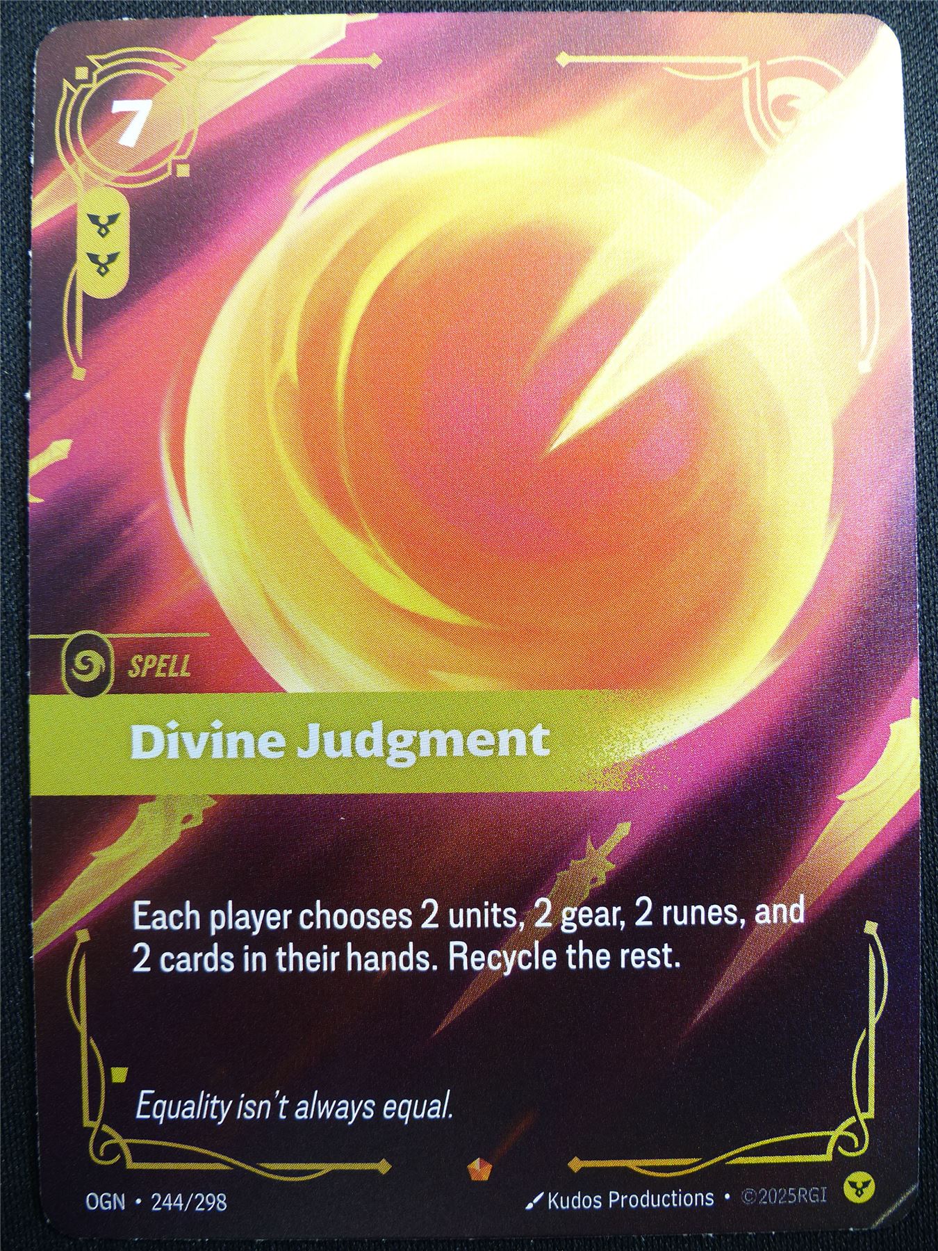 Divine Judgment 244/298 Epic Rare Foil - OGN - Riftbound Card #2DS