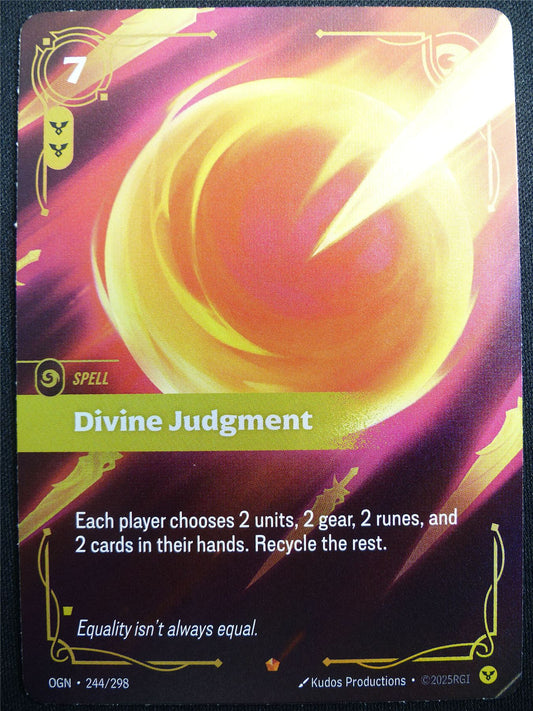 Divine Judgment 244/298 Epic Rare Foil - OGN - Riftbound Card #2DS