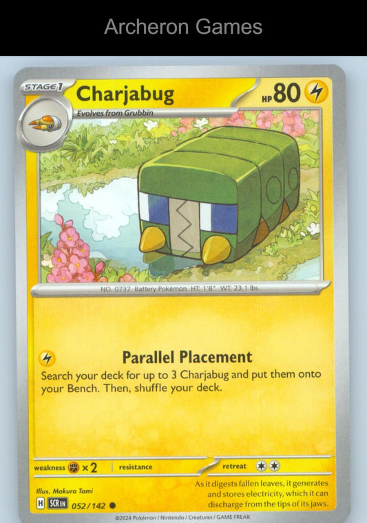Pokemon Card Charjabug SCR 52/142 C Stellar Crown