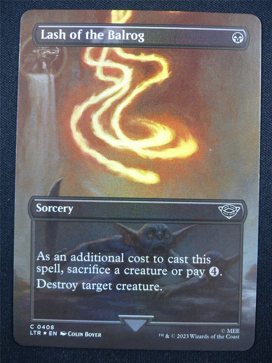 Lash of the Balrog Borderless Foil - LTR - Mtg Card #26G