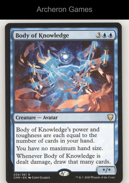 Body of Knowledge 59 R MTG Card Commander Legends