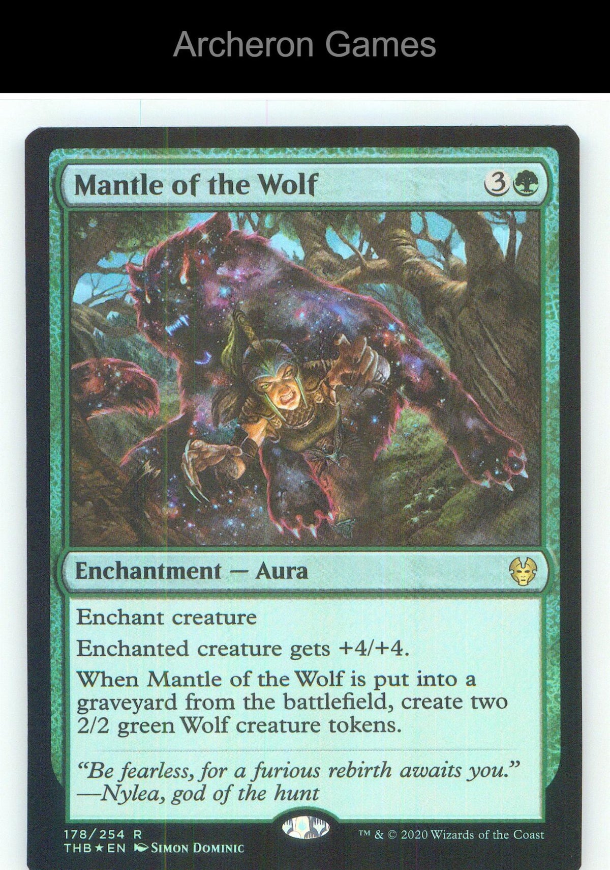 Mantle of the Wolf THB 178 R MTG Card NM/EX+ Foil