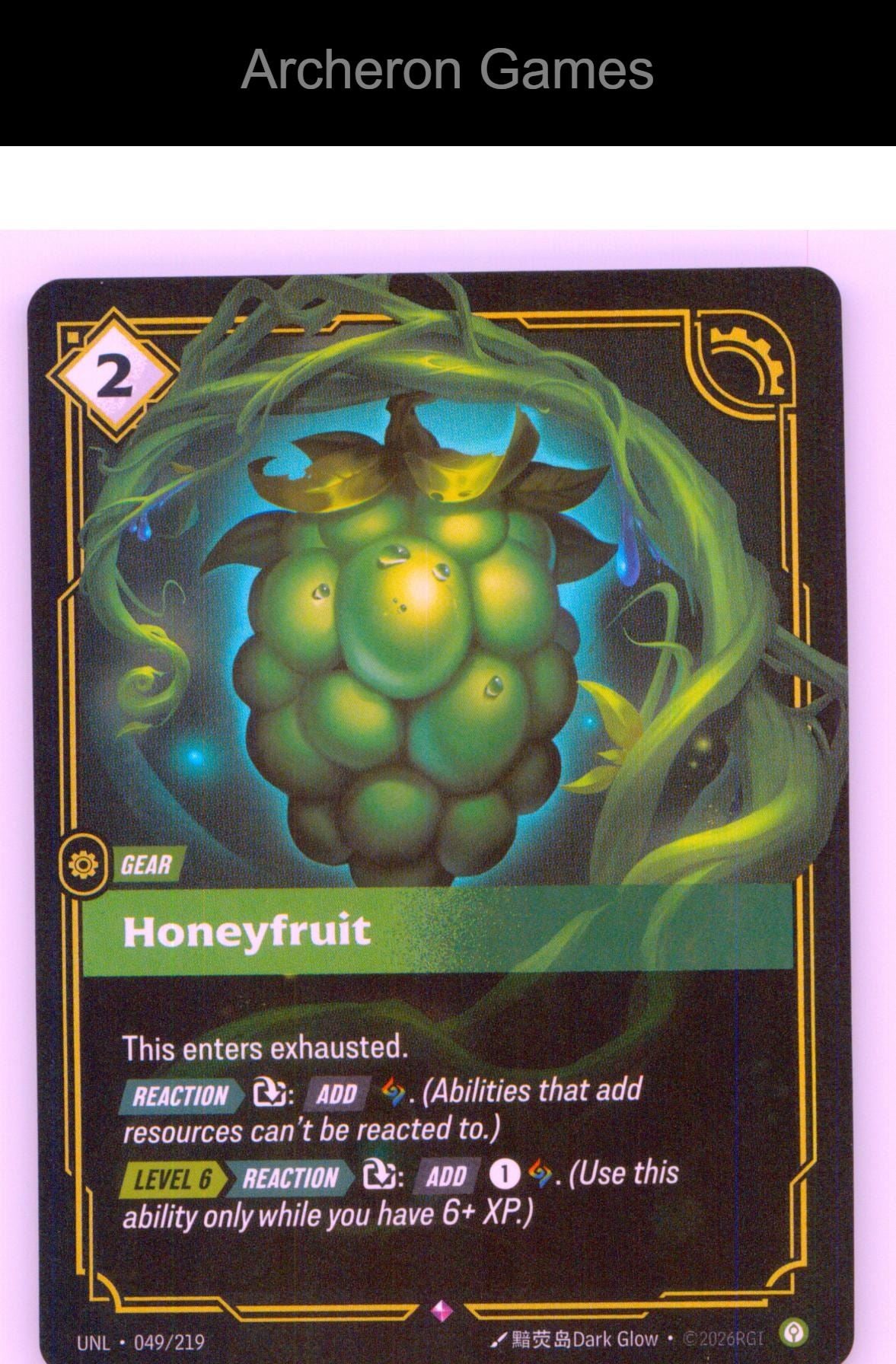 Honeyfruit UNL 049/219 R Unleashed Riftbound Card