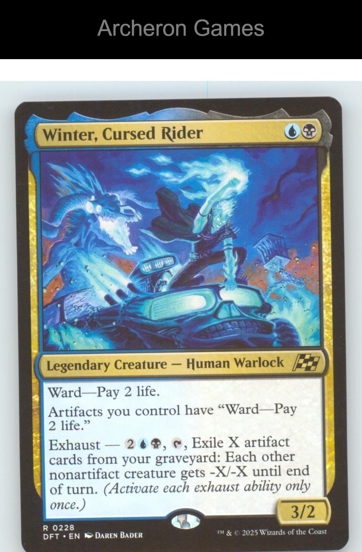 Winter, Cursed Rider DFT 228 R MTG Card NM/EX+