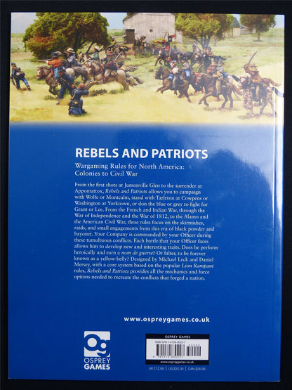 Rebels and Patriots: Wargaming Rulebook - Osprey Wargames 23 Softback #DI