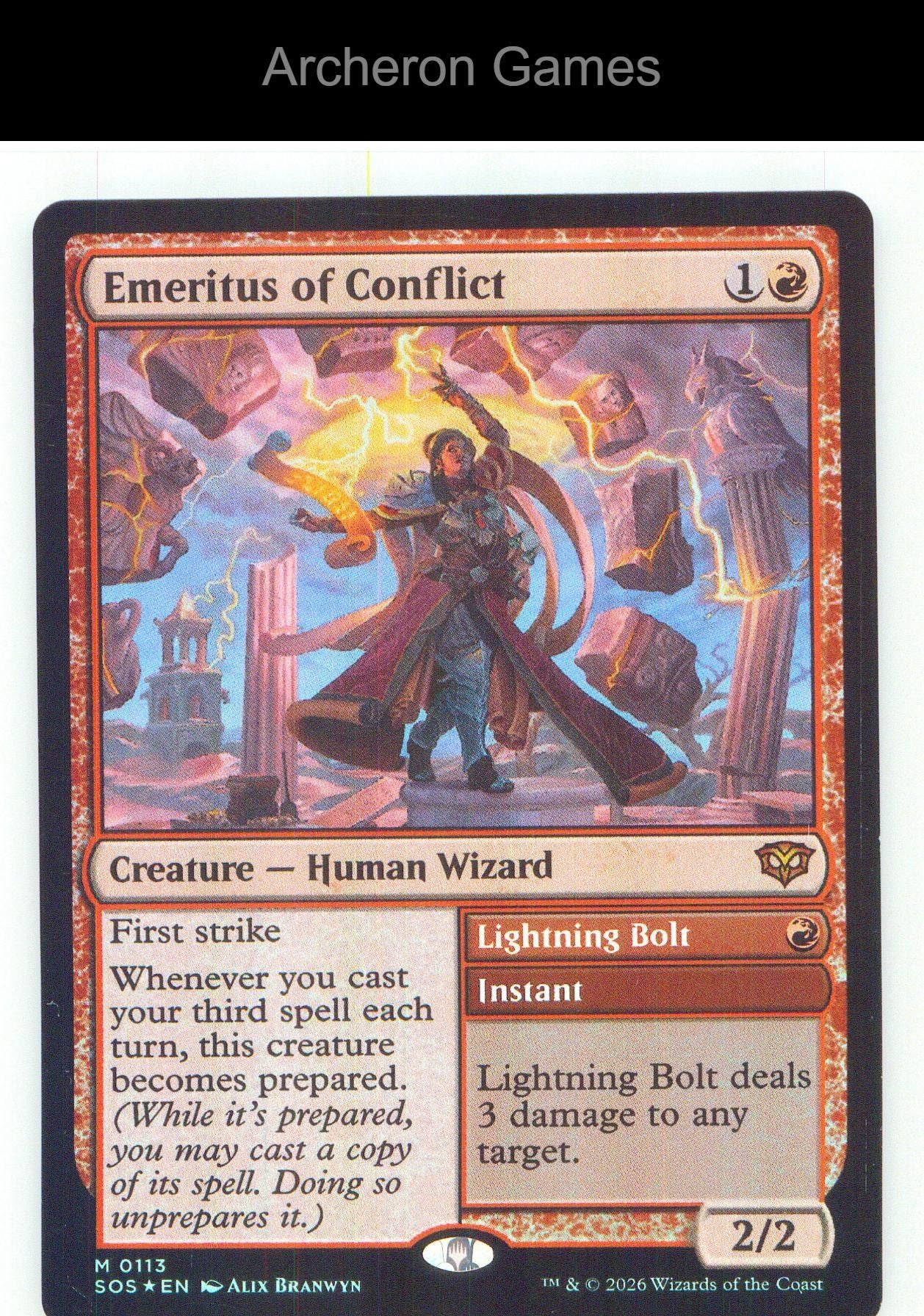 Emeritus of Conflict SOS 113 Mythic MTG Card NM/EX+ Foil