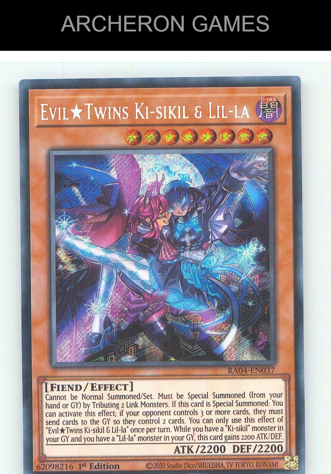 Evil Twins Ki-sikil & Lil-la (Secret Rare) SEC YUGIOH Card 1st Edition